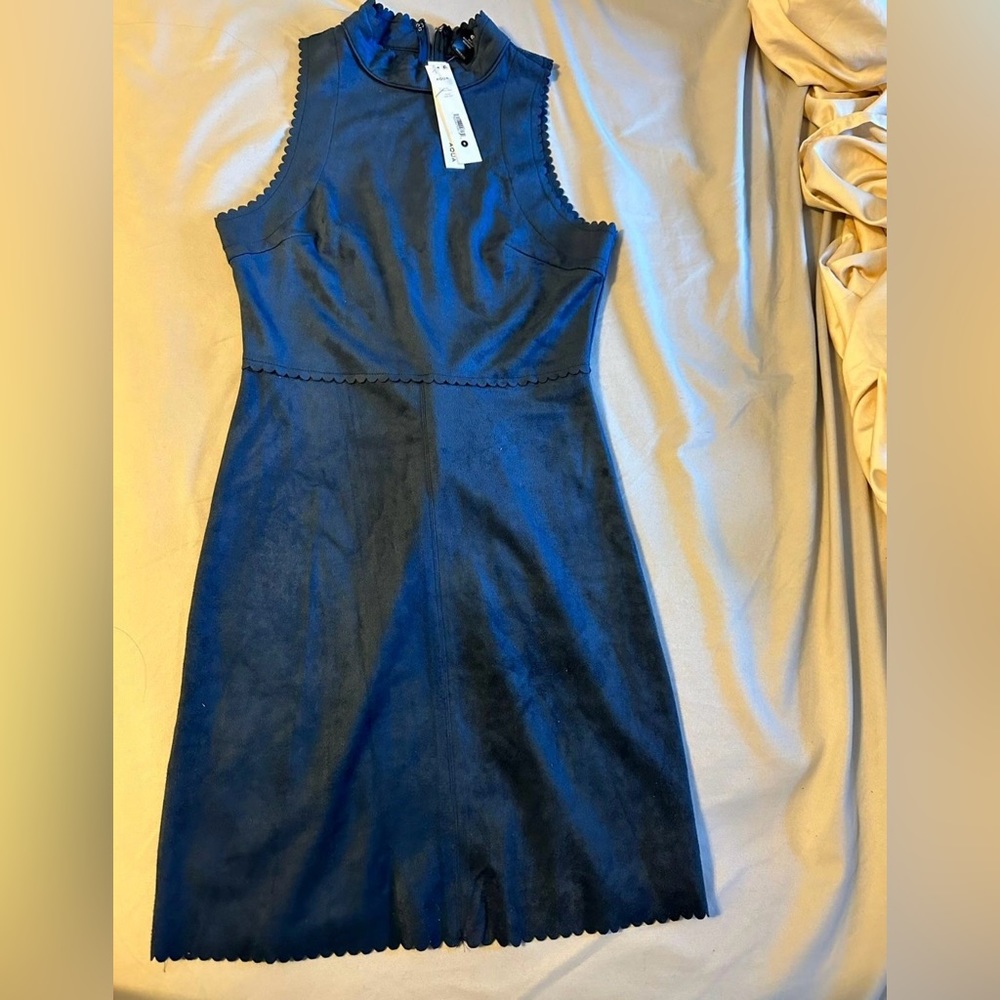 Aqua Faux Suede dress
Size: S
